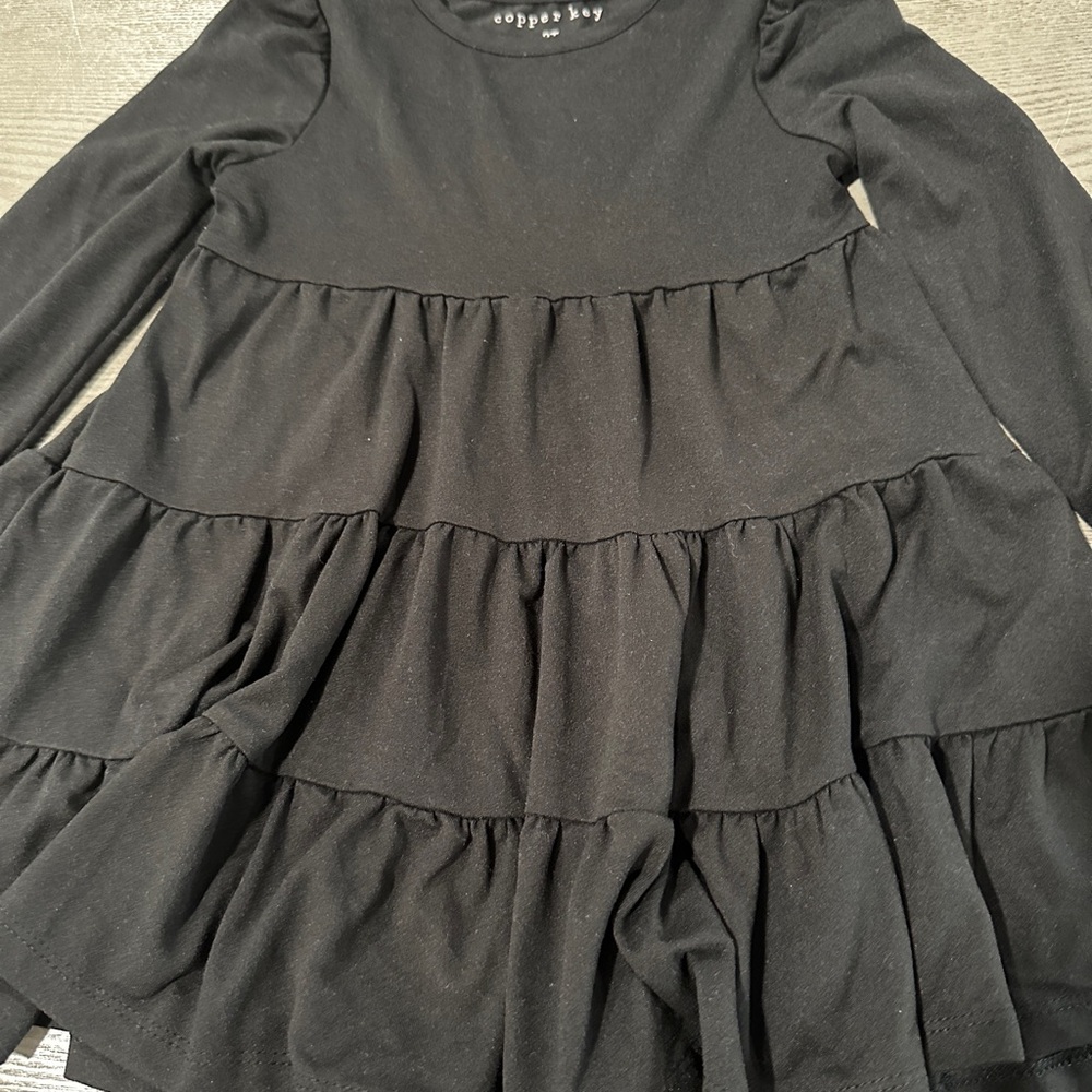 Copper Key Black Long Sleeve Dress